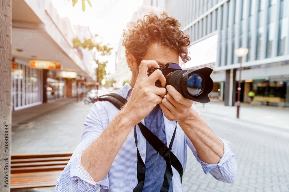 Male photographer taking picture Male photographer taking picture