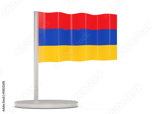 Pin with flag of armenia