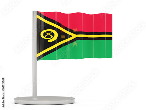 Pin with flag of vanuatu