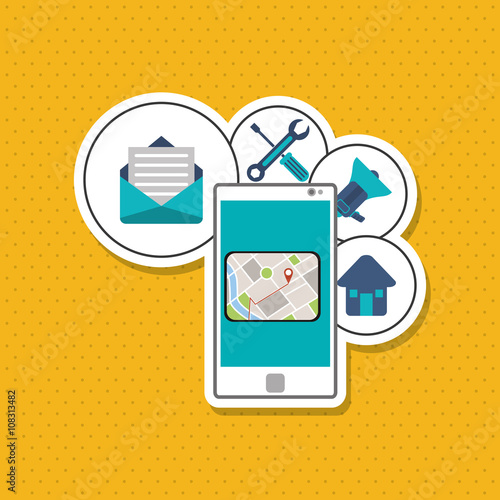 Smartphone icon design , vector illustration
