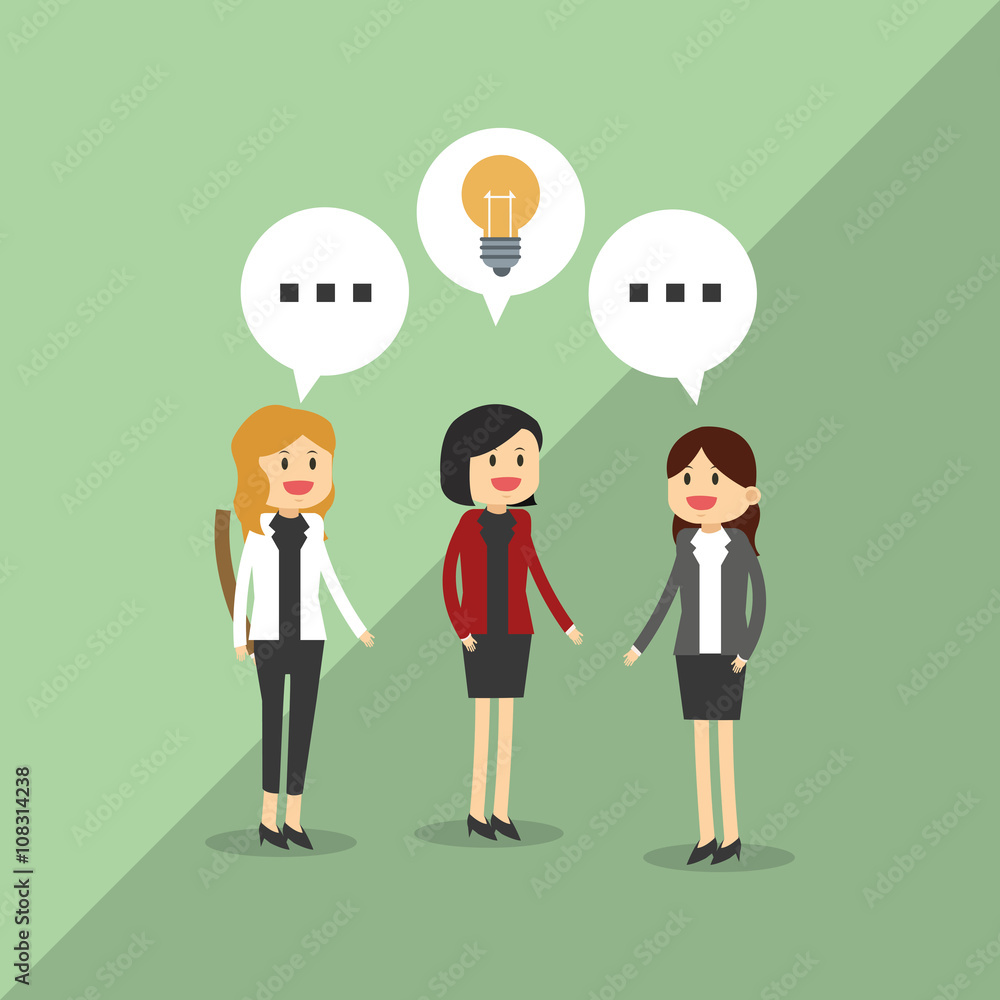 Graphic illustration of businesspeople, vector design Graphic illustration of businesspeople, vector design