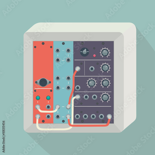 Icon modular synthesizer with wires