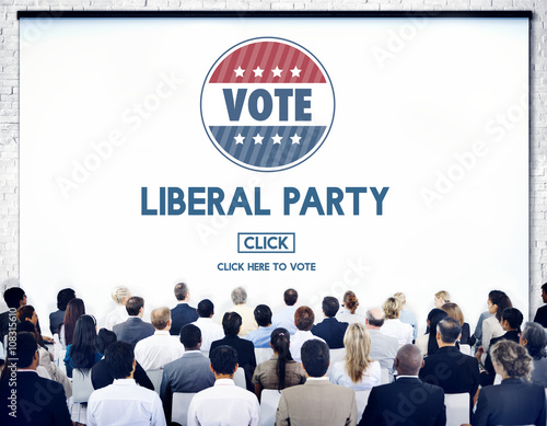 Принти на полотні Liberal Party Election Vote Democracy Concept