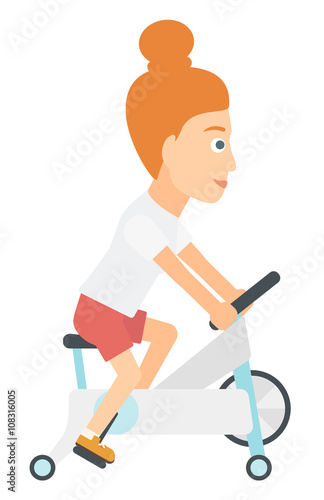 Woman making exercises.