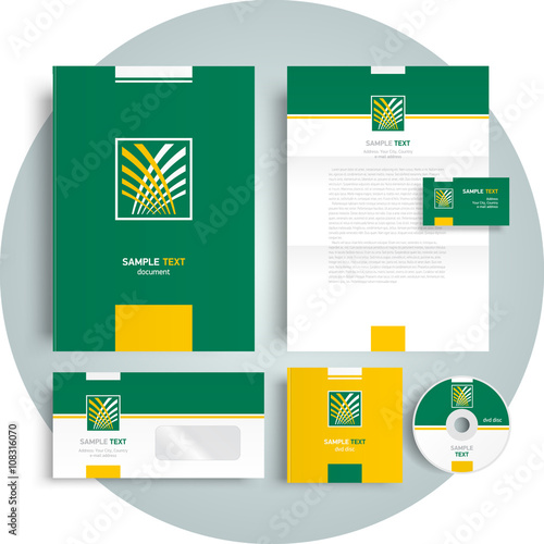Corporate identity design template rays