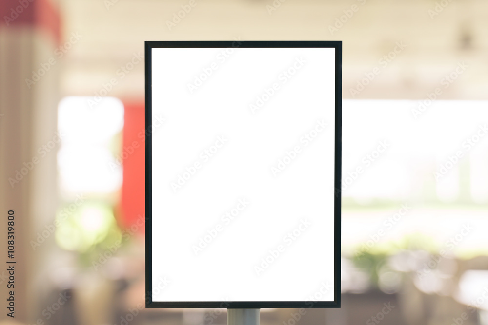 Blank sign with copy space for your text message or content in modern shopping mall. Blank sign with copy space for your text message or content in modern shopping mall.