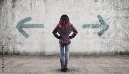 Young girl and arrows