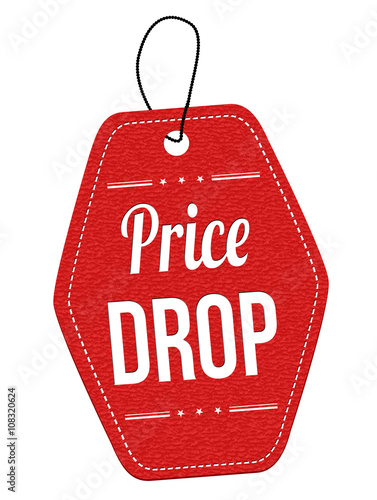 Price drop label or price tag