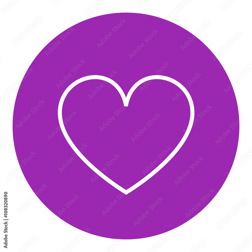 Heart sign line icon.
