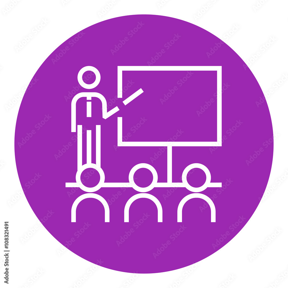 Business presentation line icon. Business presentation line icon.