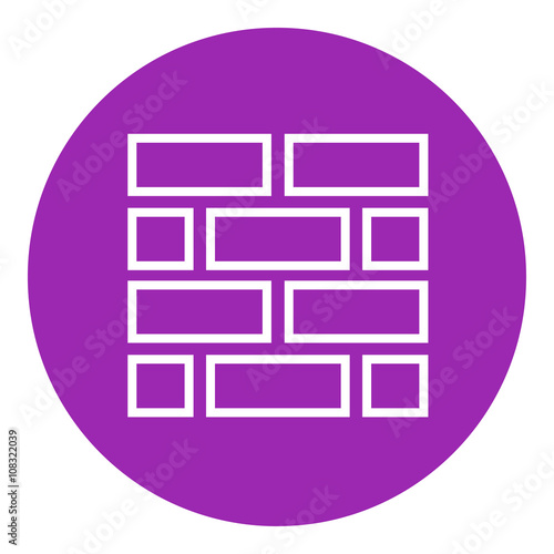 Brickwall line icon.