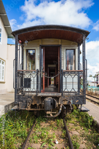 antique train transport tourist to visit in Dalat