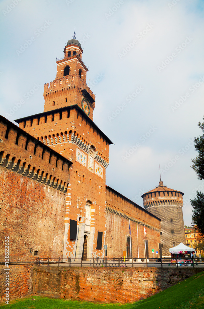 Castello Sforzesco entrance in Milan