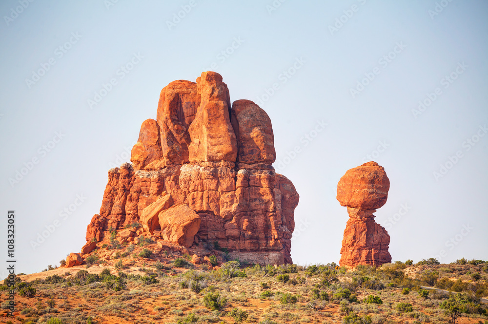 The Balanced Rock at the Arches National Park