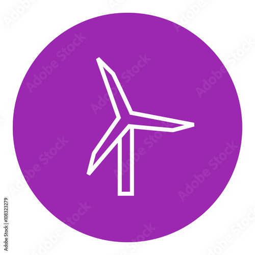 Windmill line icon.