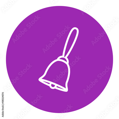 School bell line icon.