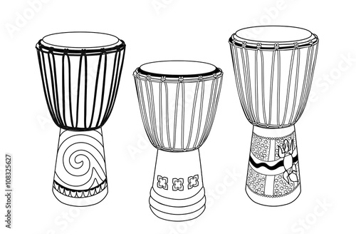 Canvastavla DJEMBE. Rhythmus pur!