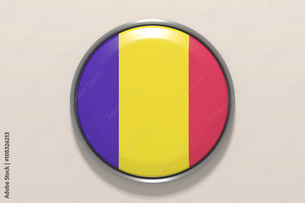 Fototapeta premium Button with Andorra flag