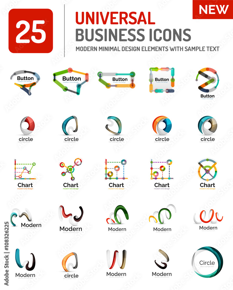 Abstract business icons Abstract business icons