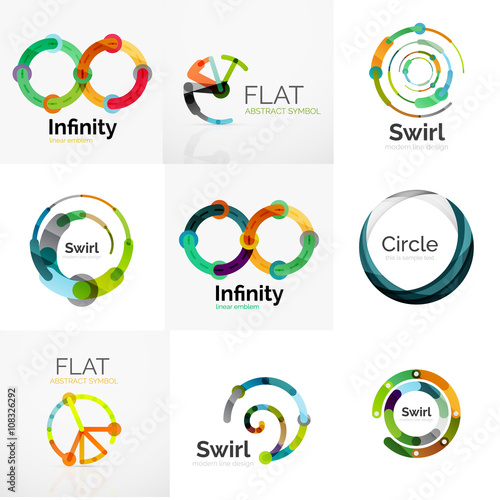 Collection of abstract circle logos