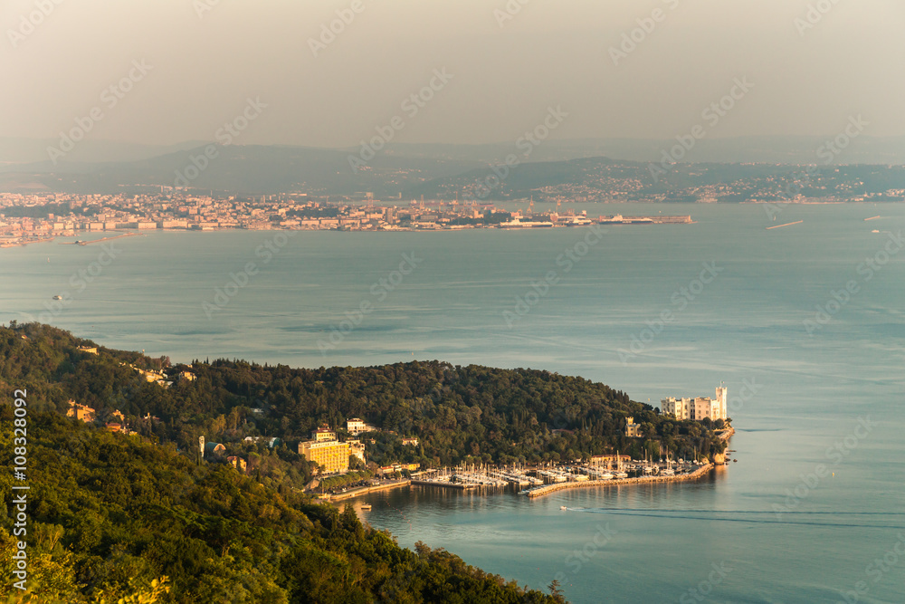 evening in the gulf of trieste