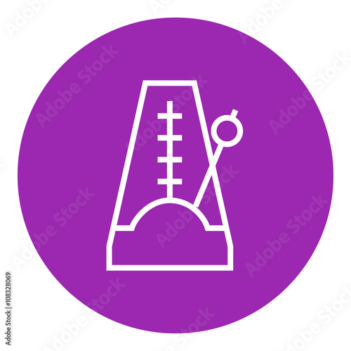 Metronome line icon.