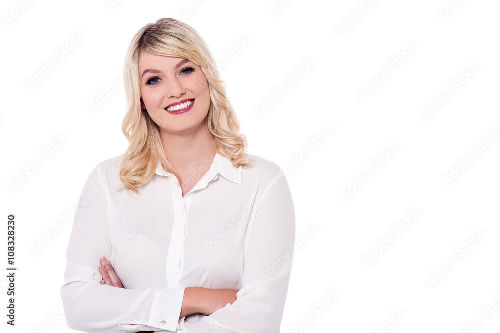 Pretty charming lady with a pleasant smile Pretty charming lady with a pleasant smile