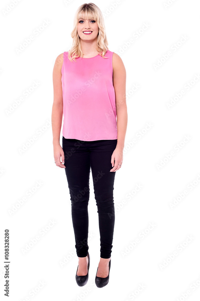 Pretty young lady with a cute smile Pretty young lady with a cute smile