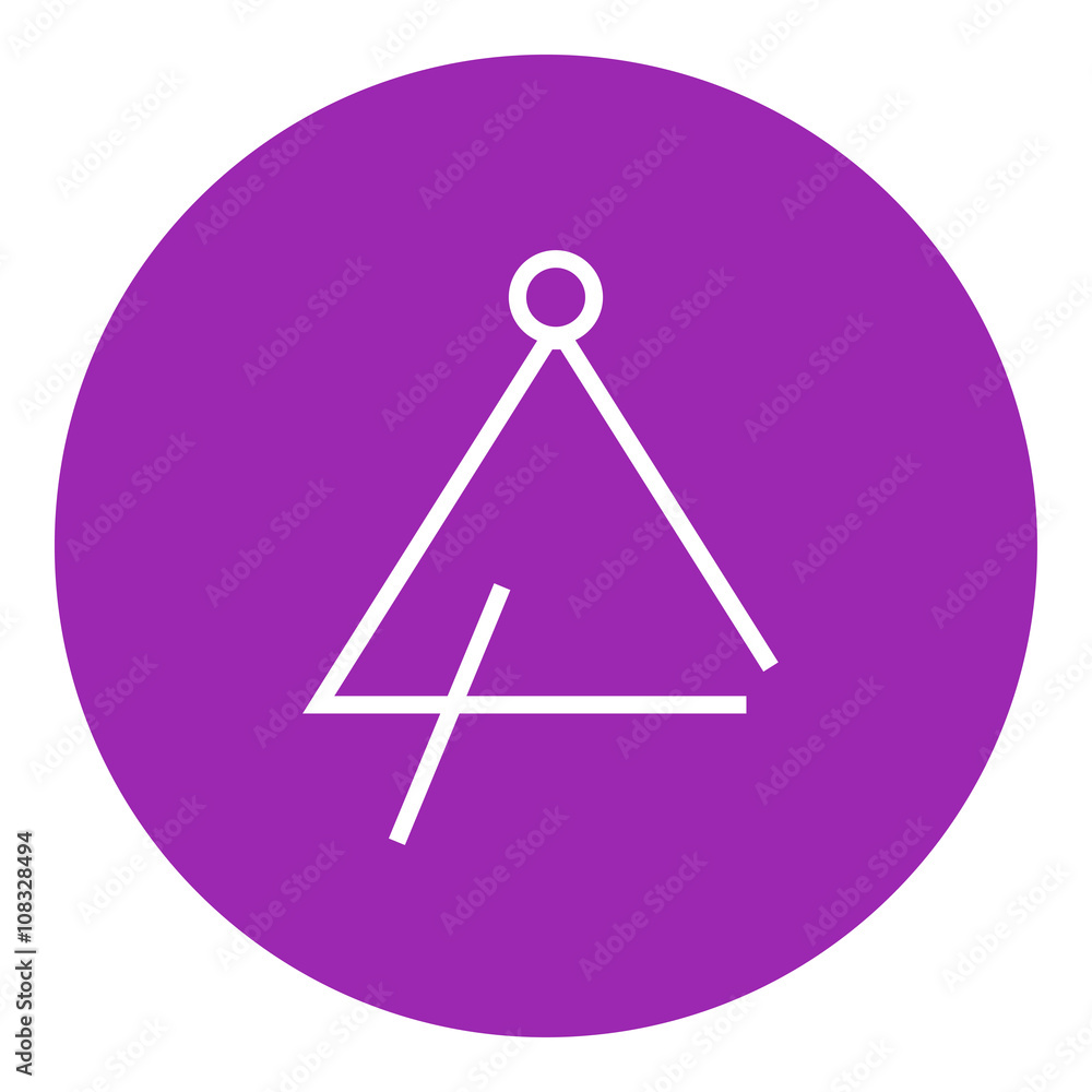 Triangle line icon. Triangle line icon.