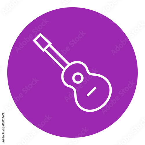 Acoustic guitar line icon.