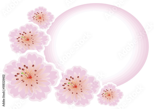 Beautiful delicate pink cherry background for website banners and greetings