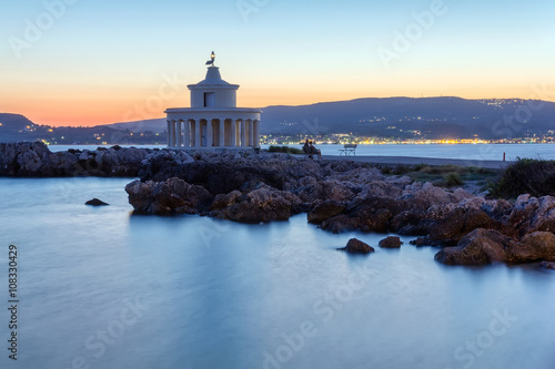 Lighthouse in Argostoli, Kefalonia, Greece photo