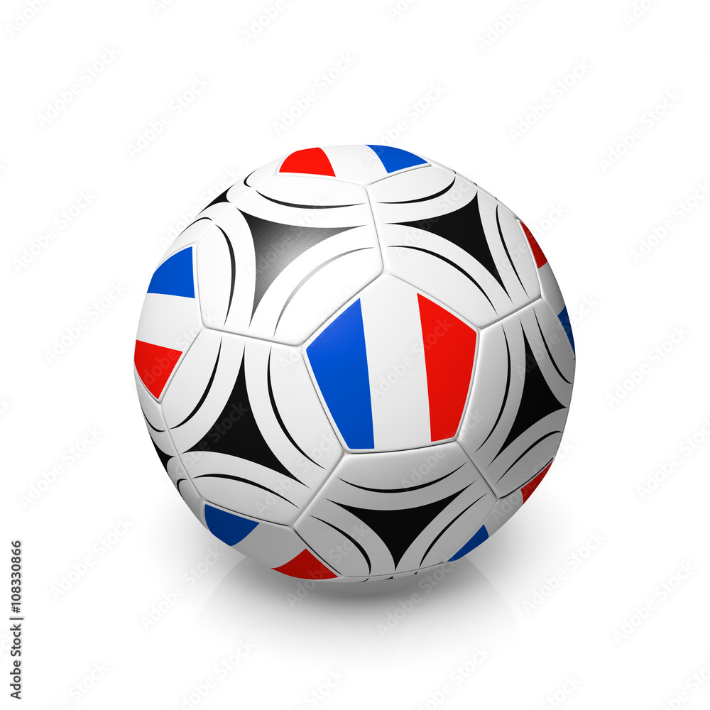 Obraz premium Football with a French flag