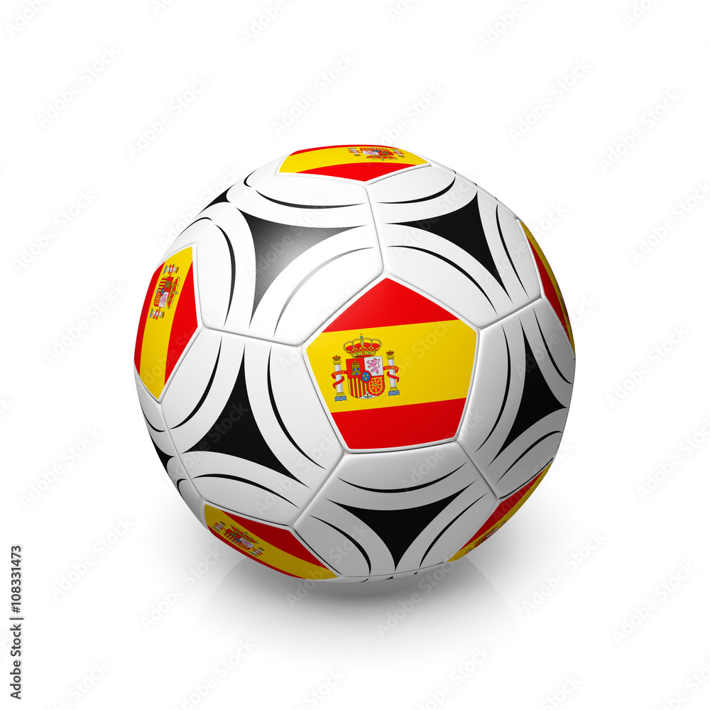 Obraz premium Football with a Spanish flag