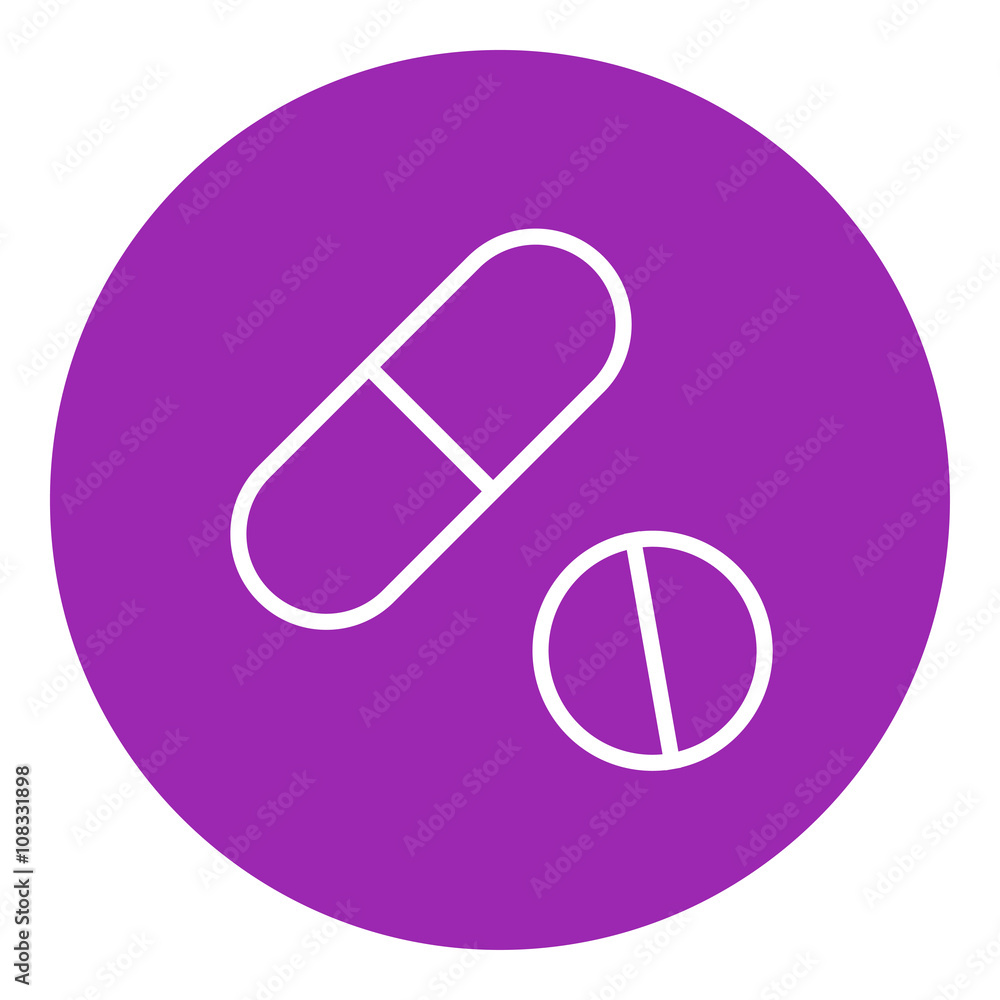 Pills line icon. Pills line icon.