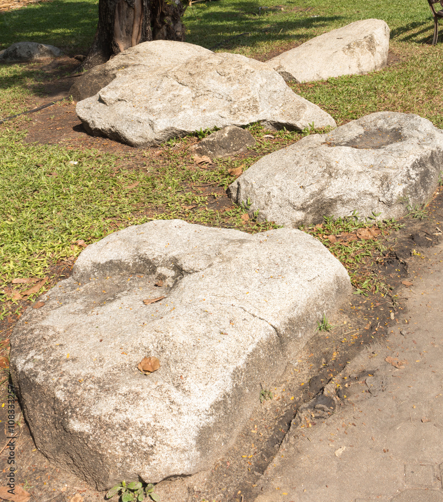 big stone in the garden big stone in the garden