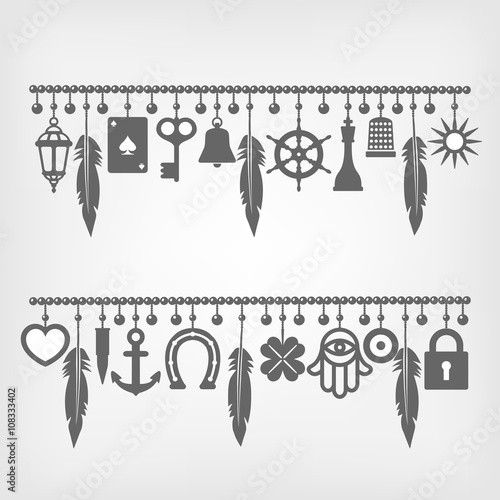 charm bracelets with symbols of good luck