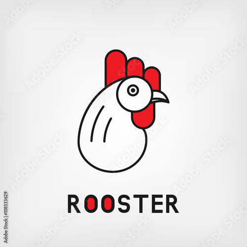 stylized head of rooster