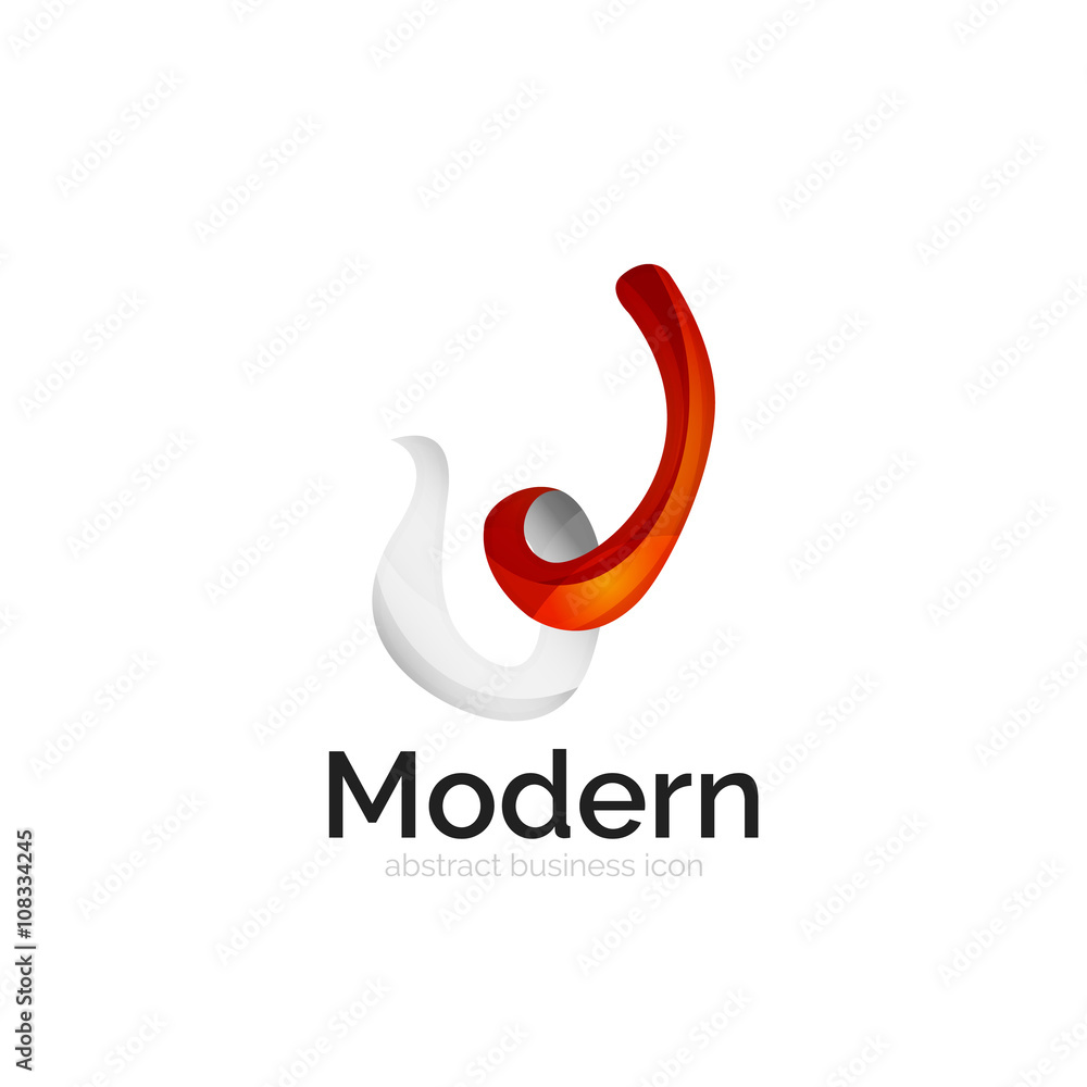 Wave ribbon logo, vector abstract shape Wave ribbon logo, vector abstract shape