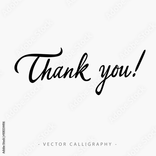 Thank you inscription