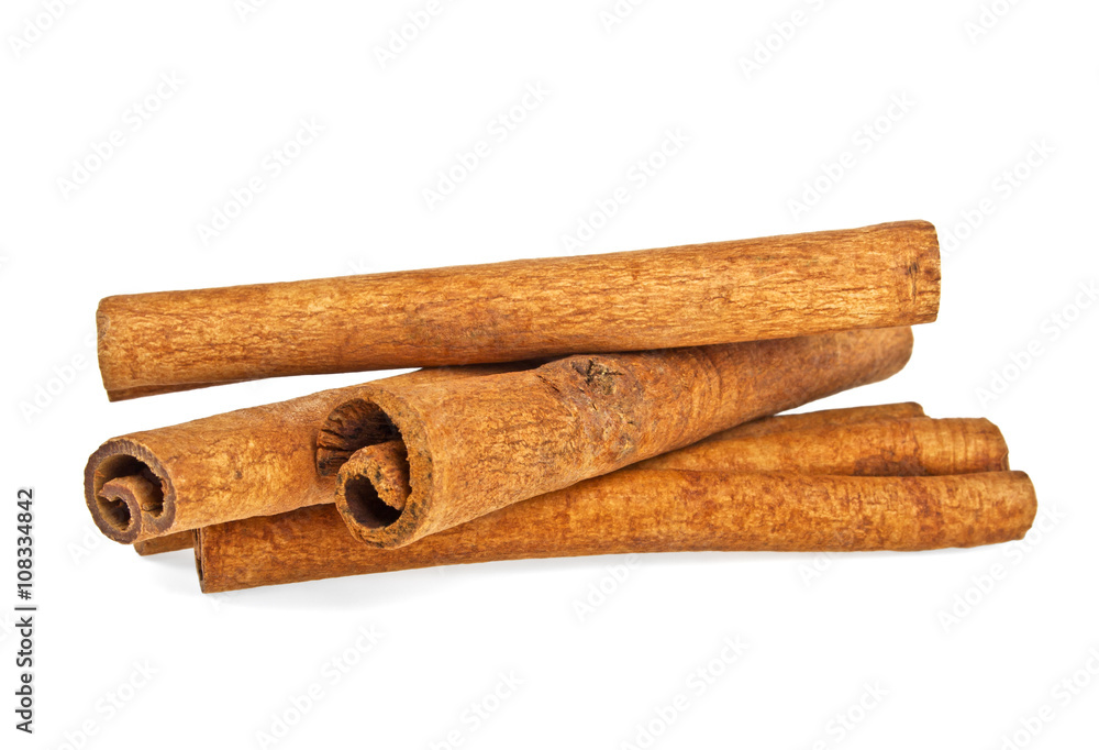 Cinnamon sticks isolated on a white background Cinnamon sticks isolated on a white background