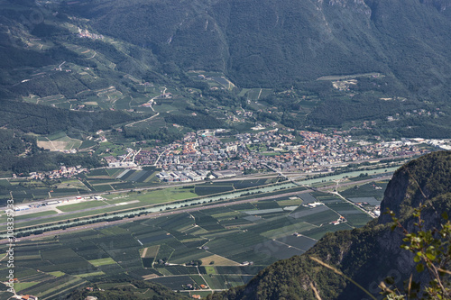 Veduta della valle di Trento dal monte bondone photo