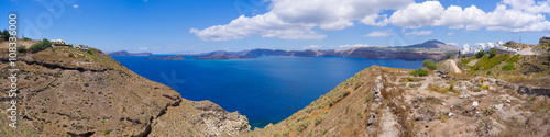 View on caldera, Santorini island, Greece