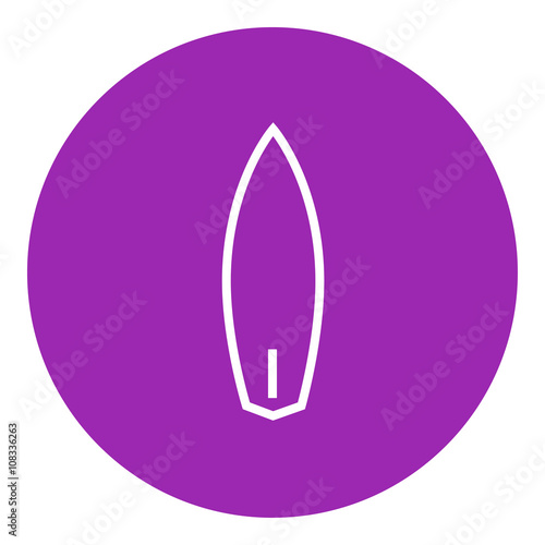 Surfboard line icon.