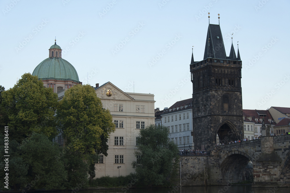 Charles Bridge and Monastery of the Knights of Cross