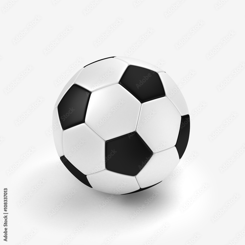 football ball, isolated on white.3D illustration. football ball, isolated on white.3D illustration.