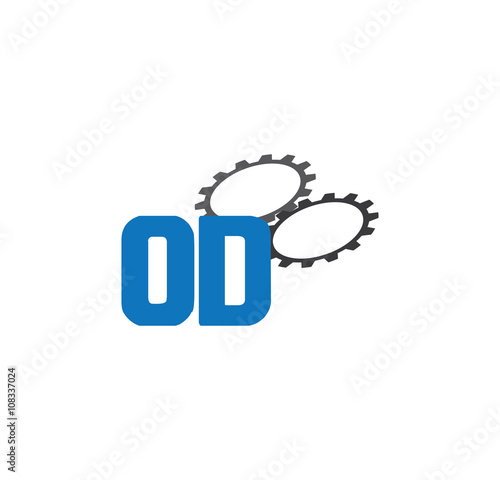 od alphabet with 2 gears