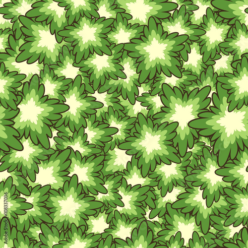 Seamless pattern with star-shape leaves. Vector background.