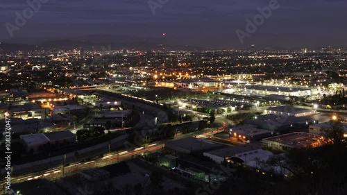 Wallpaper Mural Overlook LA Night Cityscape 07 LA Downtown Torontodigital.ca