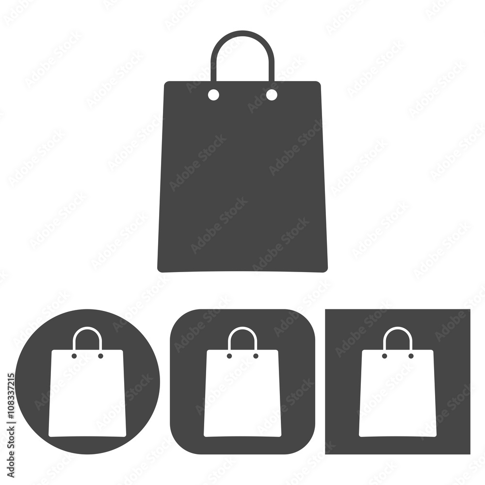 Shopping bag - vector icons set Shopping bag - vector icons set